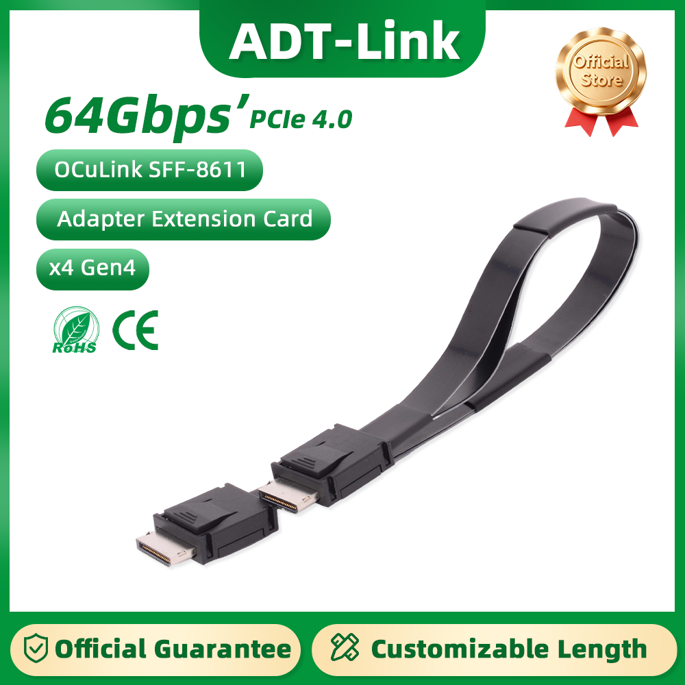 External Gpu Dock Pcie 4.0 Oculink - ADT-Link PCI-E 4.0 X4 SFF-8611 Male