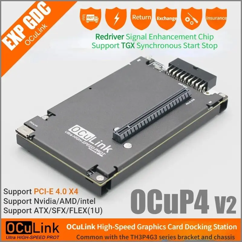 External Gpu Dock Pcie 4.0 Oculink - OCuP4V2 OCuLink GPU Dock w ReDriver