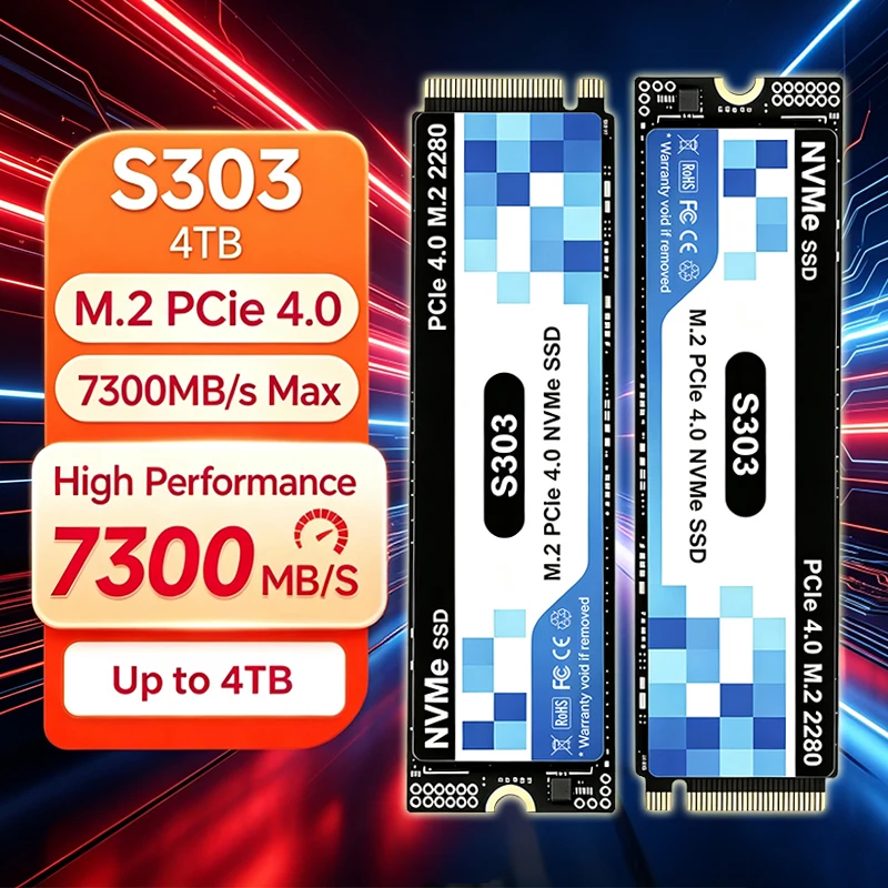 M.2 Nvme 4Tb Pcie 4.0 Ssd - 2026 New Original S303 M.2 SSD
