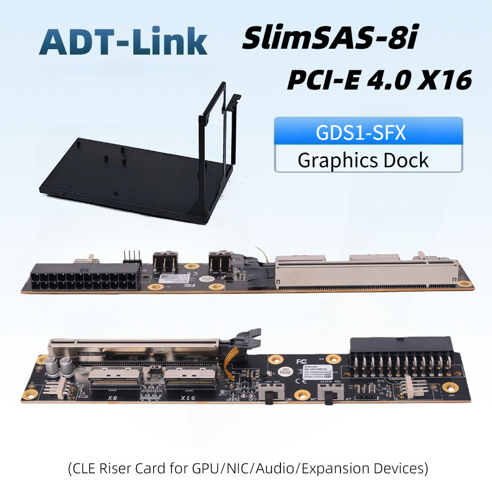 External Gpu Dock Pcie 4.0 Oculink - Dual SlimSAS 8i Graphics GPU Dock