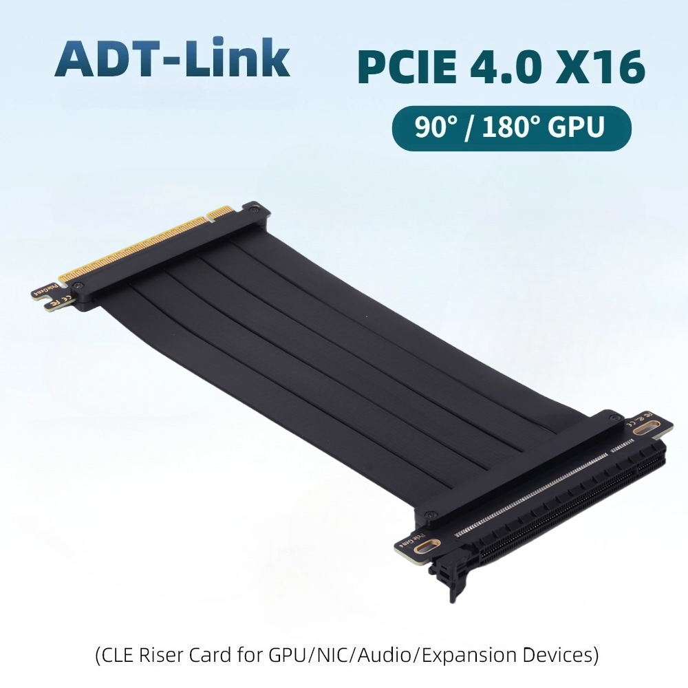 Pcie 4.0 X16 Riser Cable 90 Degree - Ultra PCIe 4.0 Universal Riser Cable