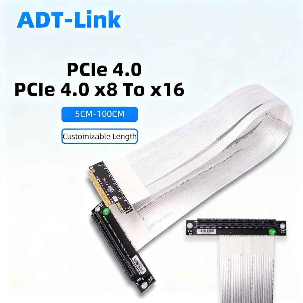 Pcie 4.0 X16 Riser Cable 90 Degree - ADT-Link PCIE 4.0 3.0 X8 To