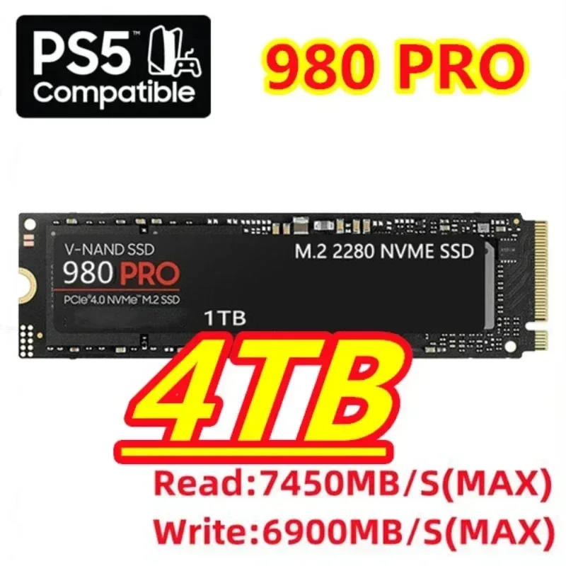 M.2 Nvme 4Tb Pcie 4.0 Ssd - Brand New 980 Pro SSD 1TB