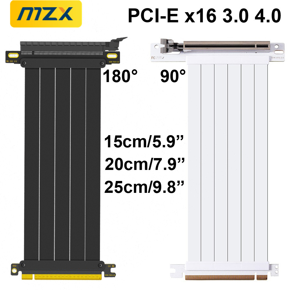 MZX PCIE 4.0 3.0 16X Riser Cab - Pcie 4.0 X16 Riser Cable 90 Degree recension och pris