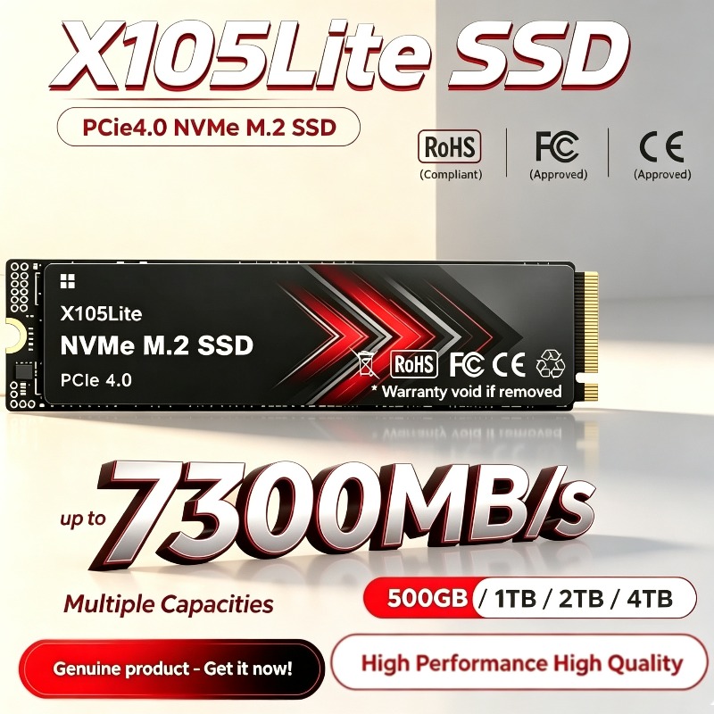 X105Lite 500GB-4TB SSD NVMe M. - M.2 Nvme 4Tb Pcie 4.0 Ssd recension och pris