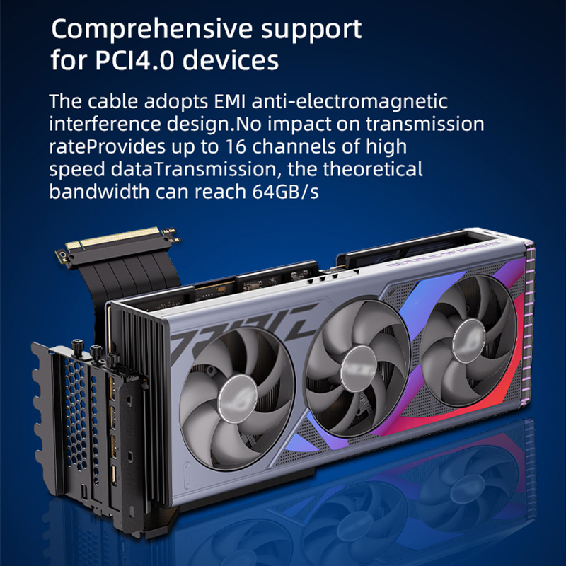 TEUCER Vertical GPU Mounting B - Pcie 4.0 X16 Riser Cable 90 Degree recension och pris
