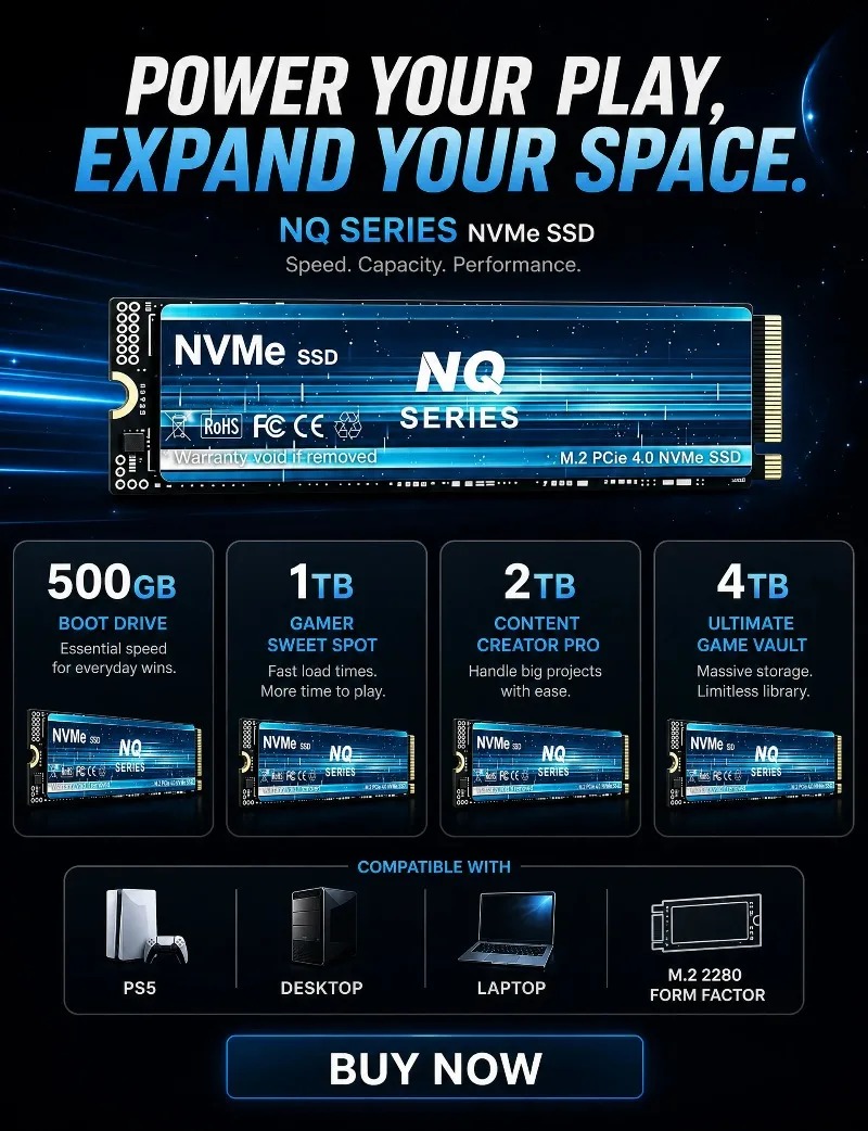 NQ 2TB 4TB SSD M.2 NVMe Intern - M.2 Nvme 4Tb Pcie 4.0 Ssd recension och pris
