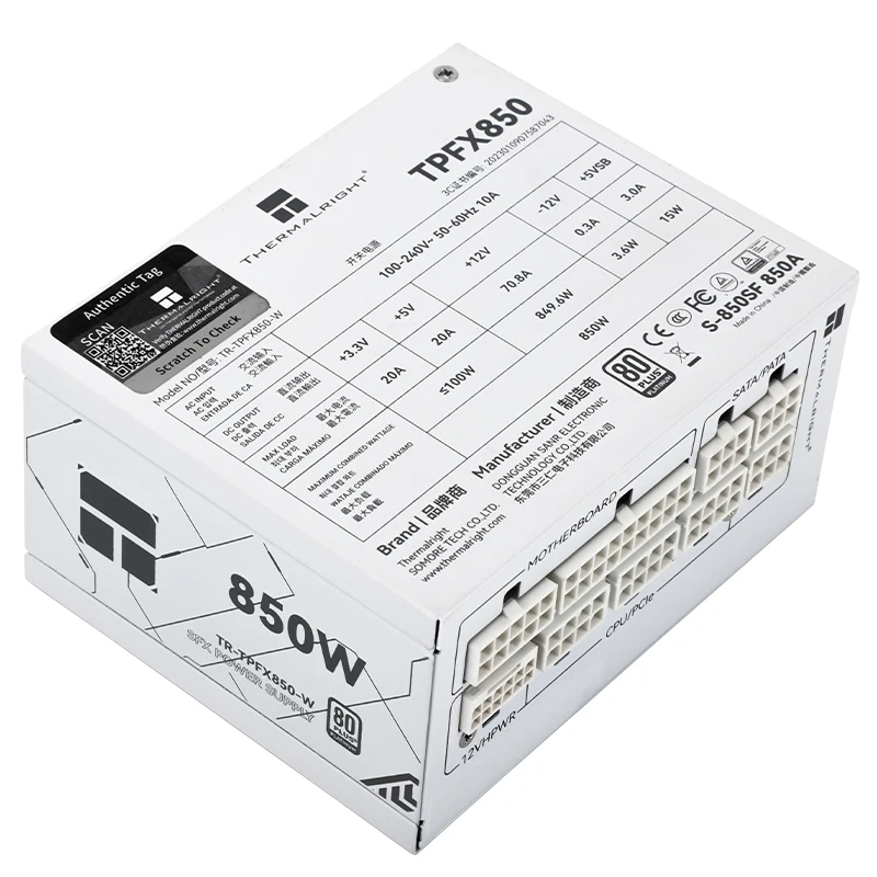 Thermalright TR-TPFX850 White  - Sfx Power Supply 850W Gold recension och pris