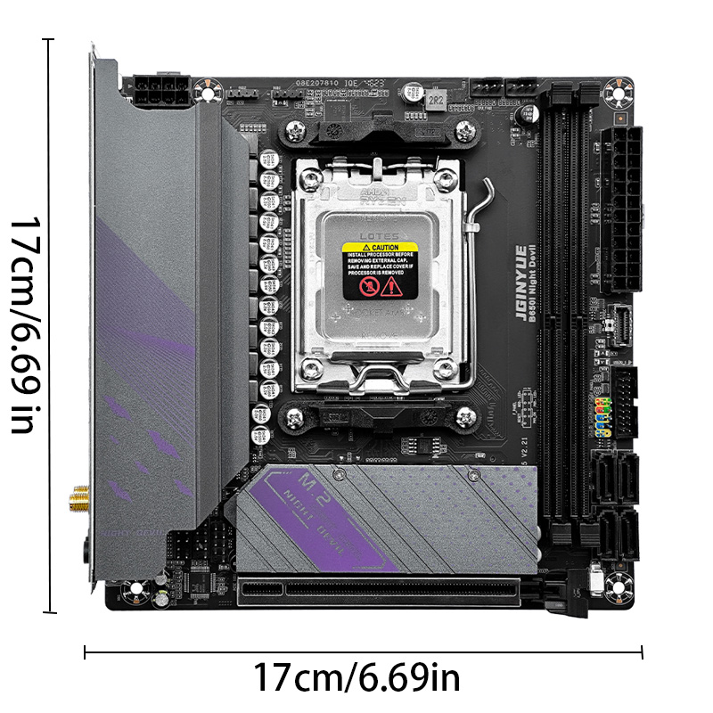 JGINYUE B650I Night Devil WiFi - B650 Itx Motherboard Wifi recension och pris